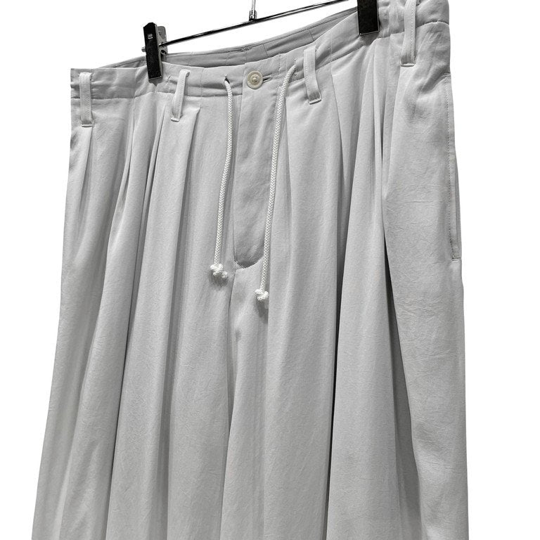 Yohji Yamamoto Pour Homme 25SS トリアセテートポリエステルバルーンパンツ HP-P21-562 ワイド 16タック ボトムス 定番 ヨウジヤマモトプールオム メンズ