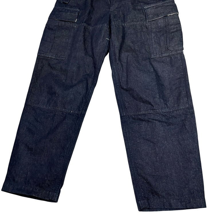 JUNYA WATANABE COMME des GARCONS MAN 04SS ステンシルプリントコットンリネンデニムカーゴパンツ Archive ボトムス ミリタリー アーミー ジュンヤワタナベ コムデギャルソン マン メンズ