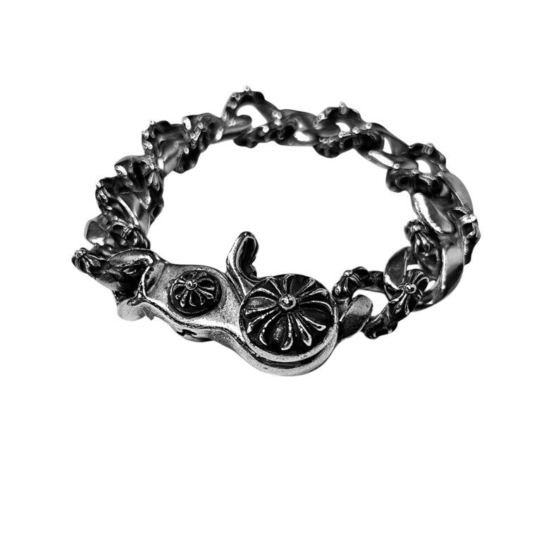 CHROME HEARTS CHROME HEARTS FNCY CHN LNK Crip Bracelet ファンシーチェーンリンククリップブレスレット 中期 90年代後期 1990s SILVER 925 SV バングル アクセサリー クロムハーツ シルバー メンズ