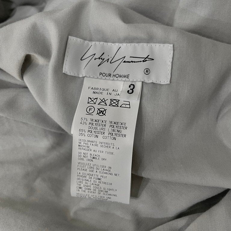 Yohji Yamamoto Pour Homme 25SS トリアセテートポリエステルバルーンパンツ HP-P21-562 ワイド 16タック ボトムス 定番 ヨウジヤマモトプールオム メンズ