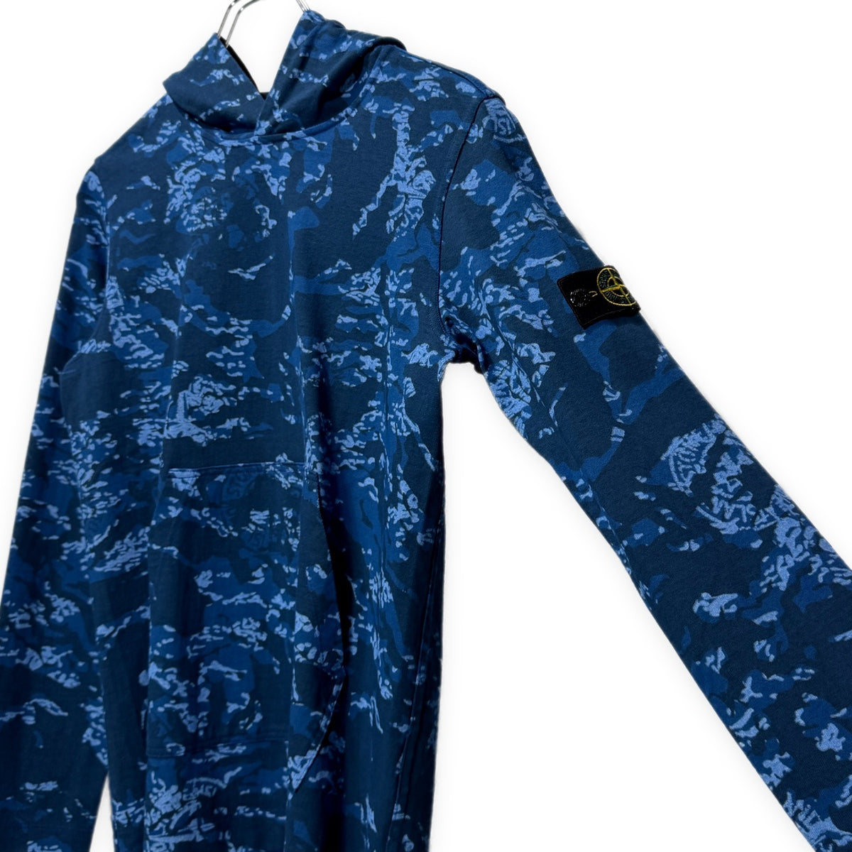 STONE ISLAND JUNIOR 13SS 天竺カモフラージュ柄プリントプルオーバーフーディ パーカー 迷彩 総柄 ロゴ トップス ストーンアイランド ジュニア レディース キッズ