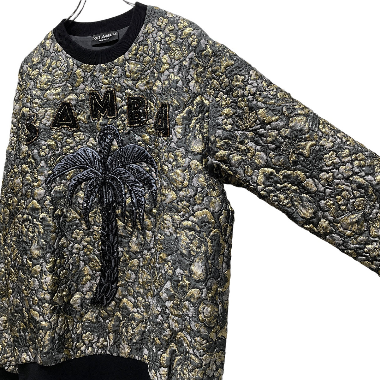 DOLCE&GABBANA SAMBA スパンコール装飾立体ジャカードスウェットシャツ トップス トレーナー D&G ドルチェアンドガッバーナ メンズ