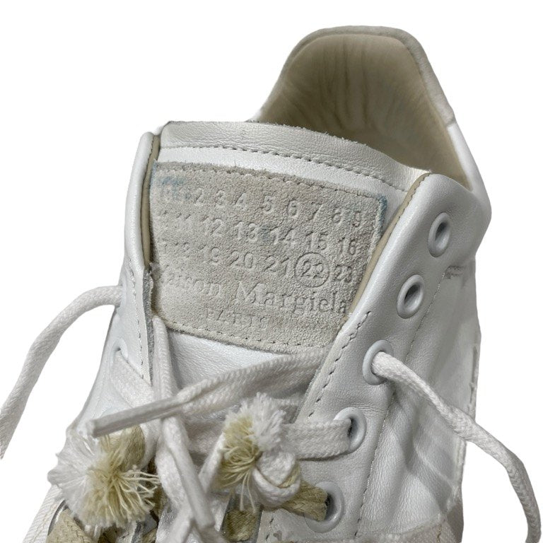 Maison Margiela 22 23SS NEW EVOLUTION LOW ニューエボリューション キャンバスカットアウトカーフレザーローカットスニーカー シューズ 靴 クツ 定価122,100円 S57WS0391 P5063 メゾンマルジェラ メンズ