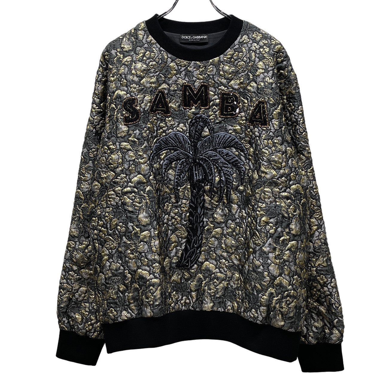 DOLCE&GABBANA SAMBA スパンコール装飾立体ジャカードスウェットシャツ トップス トレーナー D&G ドルチェアンドガッバーナ メンズ