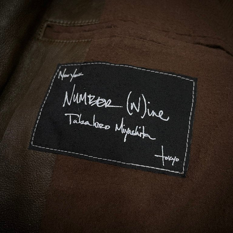 NUMBER NINE 08AW ラムレザーシルクライニングカーコート ジャケット ブルゾン アウター Archive MY OWN PRIVATE PORTLAND ポートランド期 ナンバーナイン メンズ