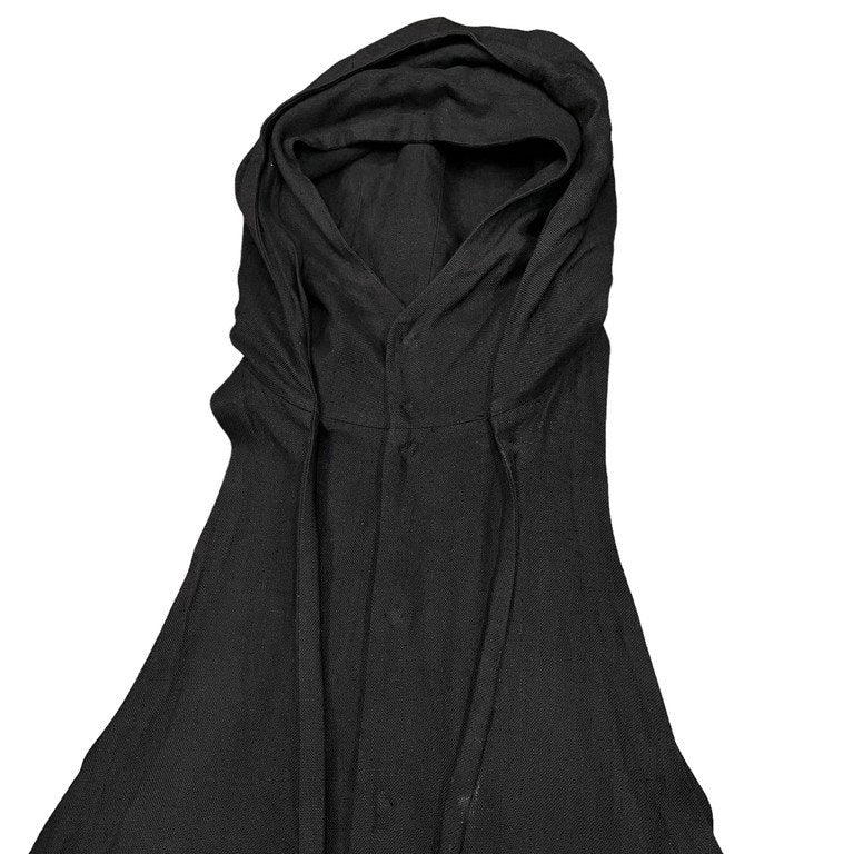 nude:masahiko maruyama リネンコットンレイヤードフーデッドロングベスト ノースリーブ ジャケット コート アウター