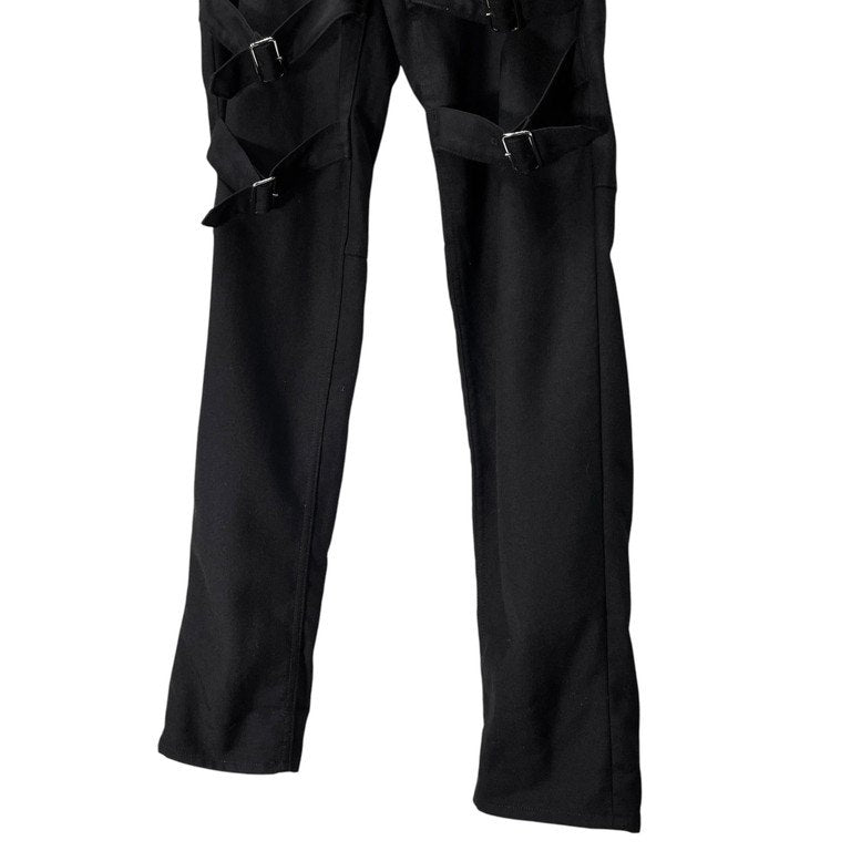 COMME des GARCONS HOMME PLUS 14AW ウールサージスリムボンテージパンツ ベルト Archive 聖なる(穴の空いた)ジャケット Holy(Hole) Jacket ボトムス コムデギャルソンオムプリュス メンズ