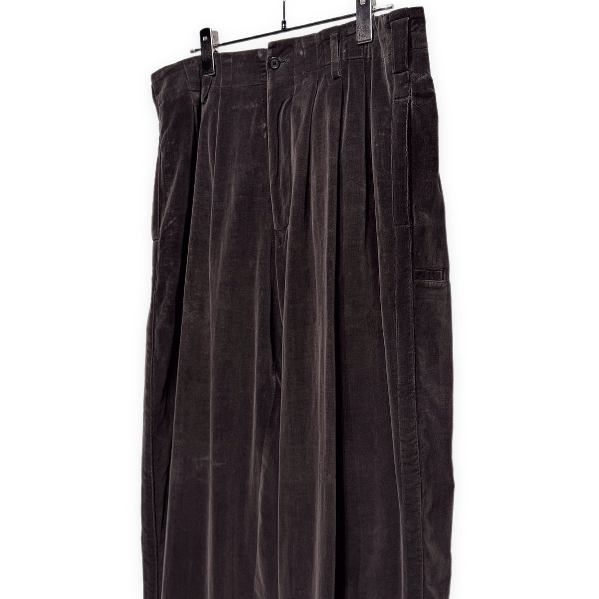 Y's for men コットンベロア3タック側章ワイドテーパードパンツ スラックス トラウザーズ 脇テープ Archive 90s Yohji Yamamoto Pour Homme ヨウジヤマモトプールオム ワイズフォーメン メンズ