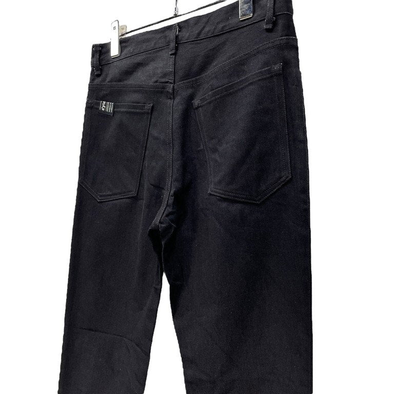 S’YTE Yohji Yamamoto ブラックデニムニークラッシュフリンジスリムパンツ スキニー ウエスタン ボトムス Yohji Yamamoto ヨウジヤマモト サイト メンズ レディース ユニセックス