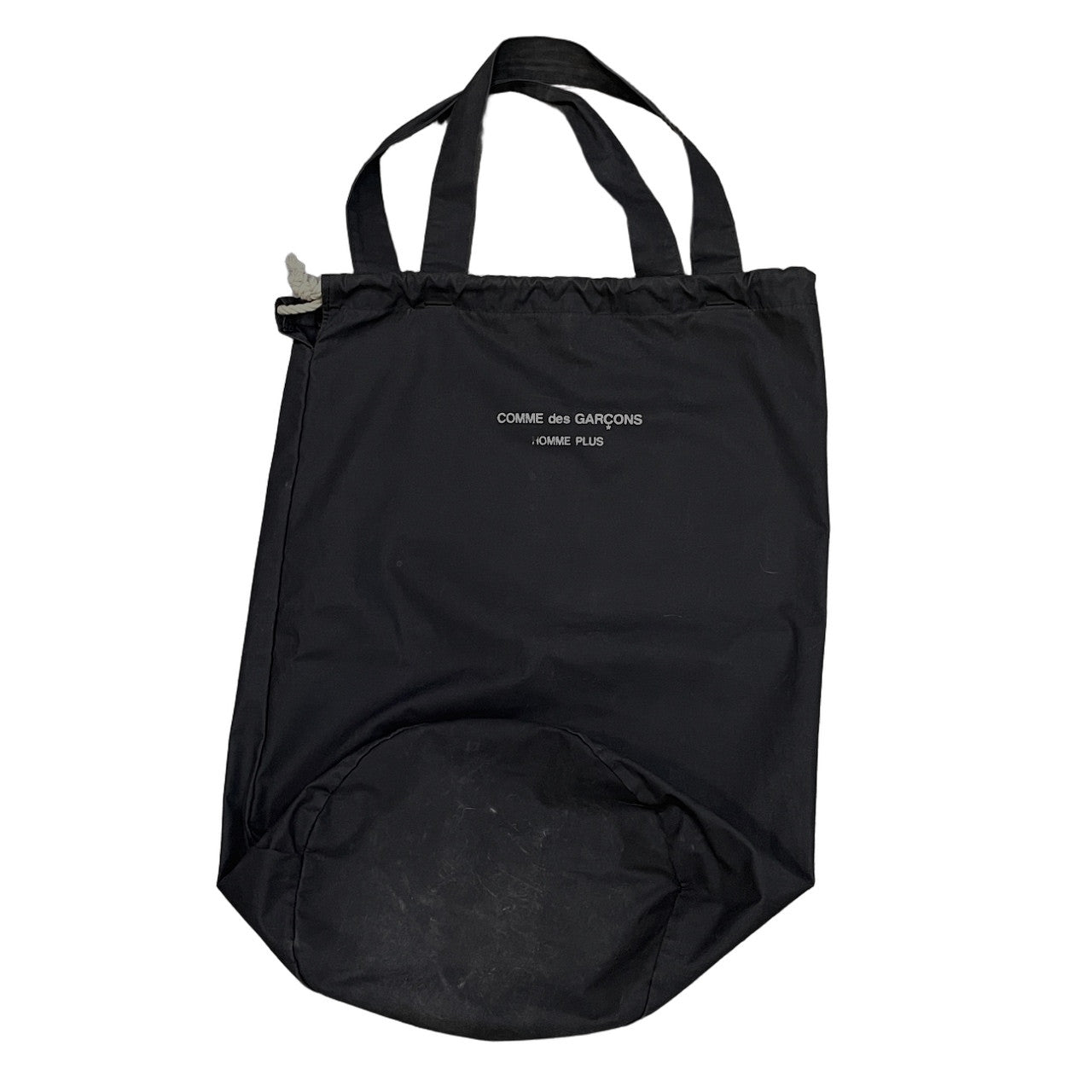 COMME des GARCONS HOMME PLUS 02AW ロゴプリント円柱型トートバッグ 鞄 カバン Archive コムデギャルソンオムプリュス メンズ レディース ユニセックス