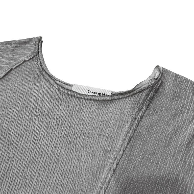 un-namable コールドダイアシンメトリーカットオフカットソー Tシャツ Tee T-shirt 裁ち切り トップス アンネイマブル メンズ レディース ユニセックス