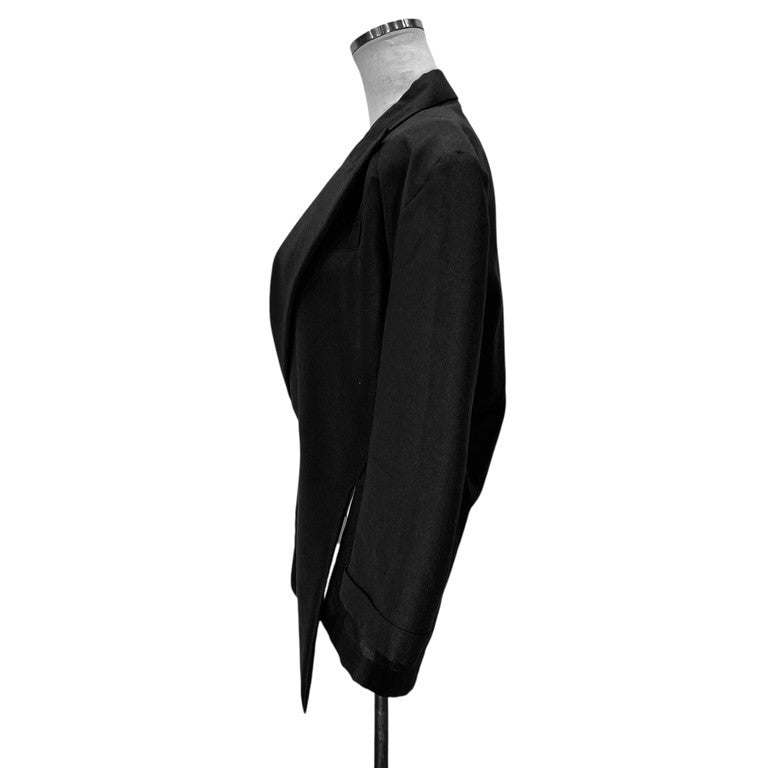Yohji Yamamoto Femme 01SS ピークドラペル変形カットアシンメトリー1Bテーラードジャケット Archive ブレザー ブルゾン コート アウター ヨウジヤマモトファム レディース