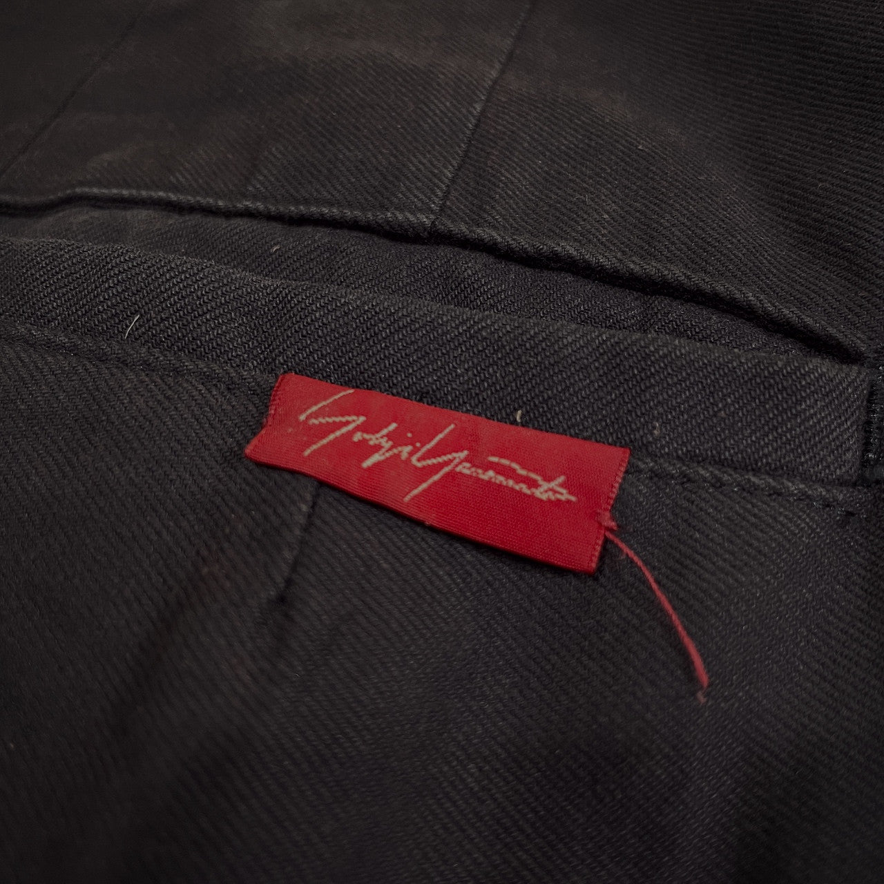 Yohji Yamamoto Pour Homme 00SS コットンギャバジン2タック赤タブワイドテーパードパンツ Archive アジアの不良期 スラックス トラウザーズ ボトムス ヨウジヤマモトプールオム メンズ