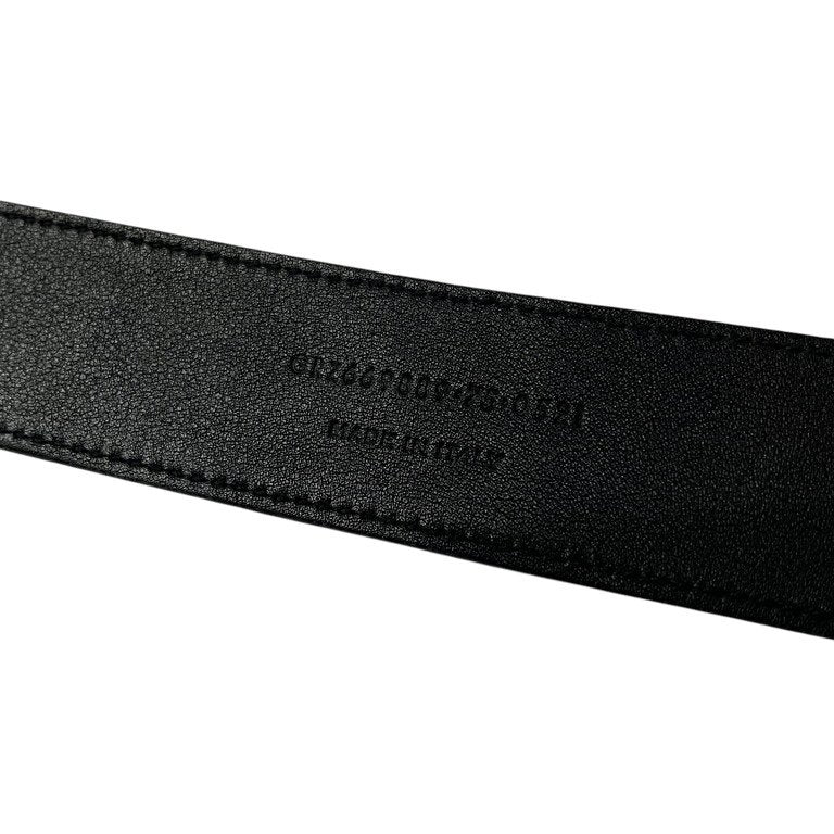 SAINT LAURENT PARIS 21AW 22SS ゴールドオーバルバックルクロコエンボスレザーベルト 75 型押し 革 服飾小物 GRZ669889 サンローランパリ メンズ レディース ユニセックス