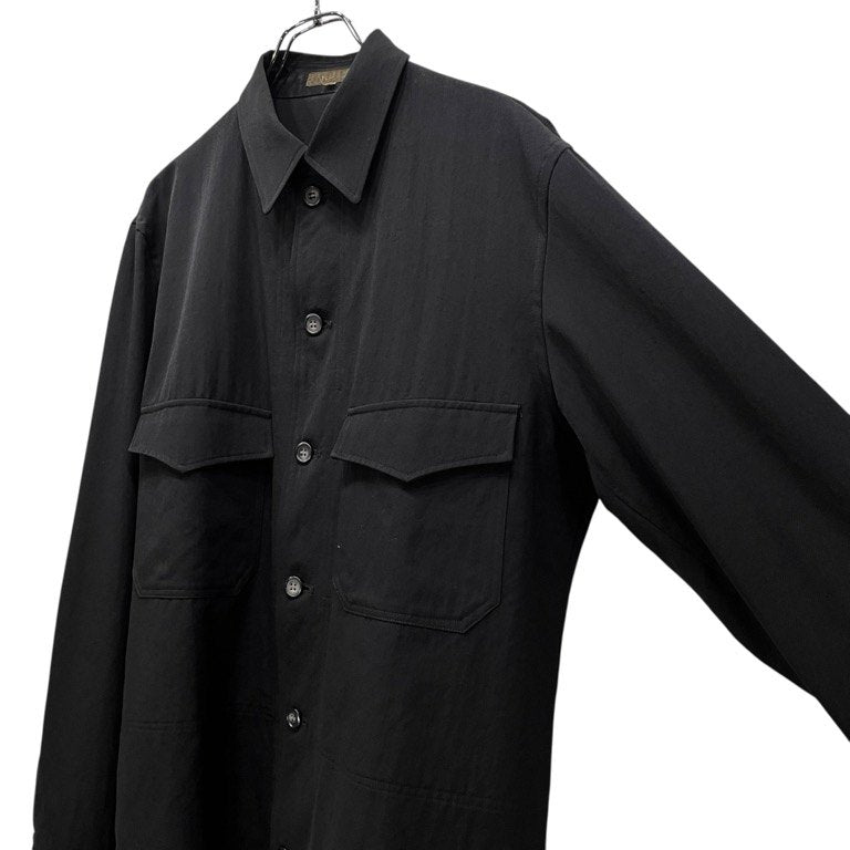 Y's for men ウールギャバジンチンストラップダブルポケットシャツ ブラウス Archive トップス Yohji Yamamoto Pour Homme ヨウジヤマモトプールオム ワイズフォーメン メンズ