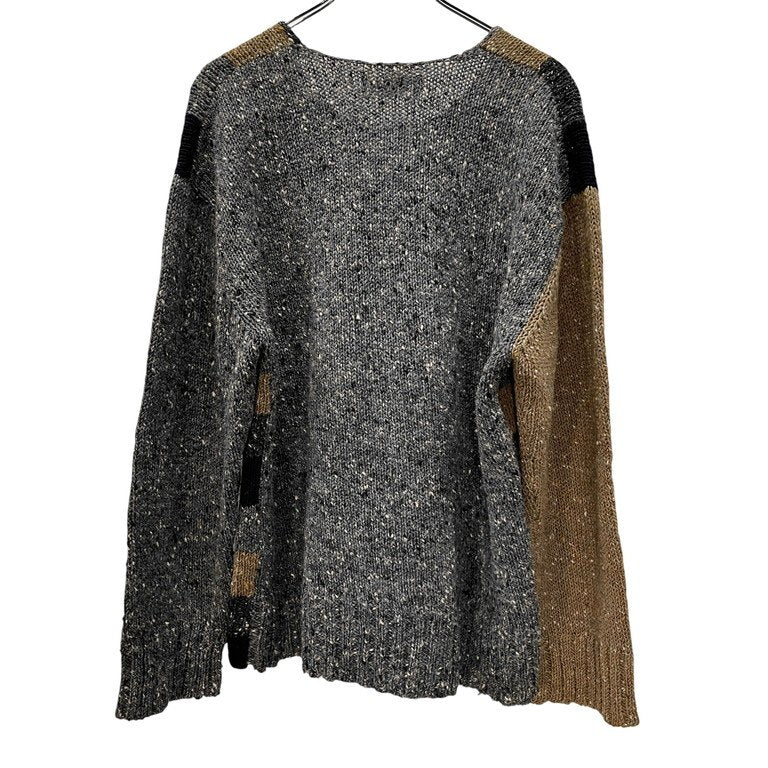 COMME des GARCONS HOMME 97AW ブロックチェック切替ミドルゲージウールニットセーター Archive 90s 田中オム 田中啓一 トップス コムデギャルソンオム メンズ