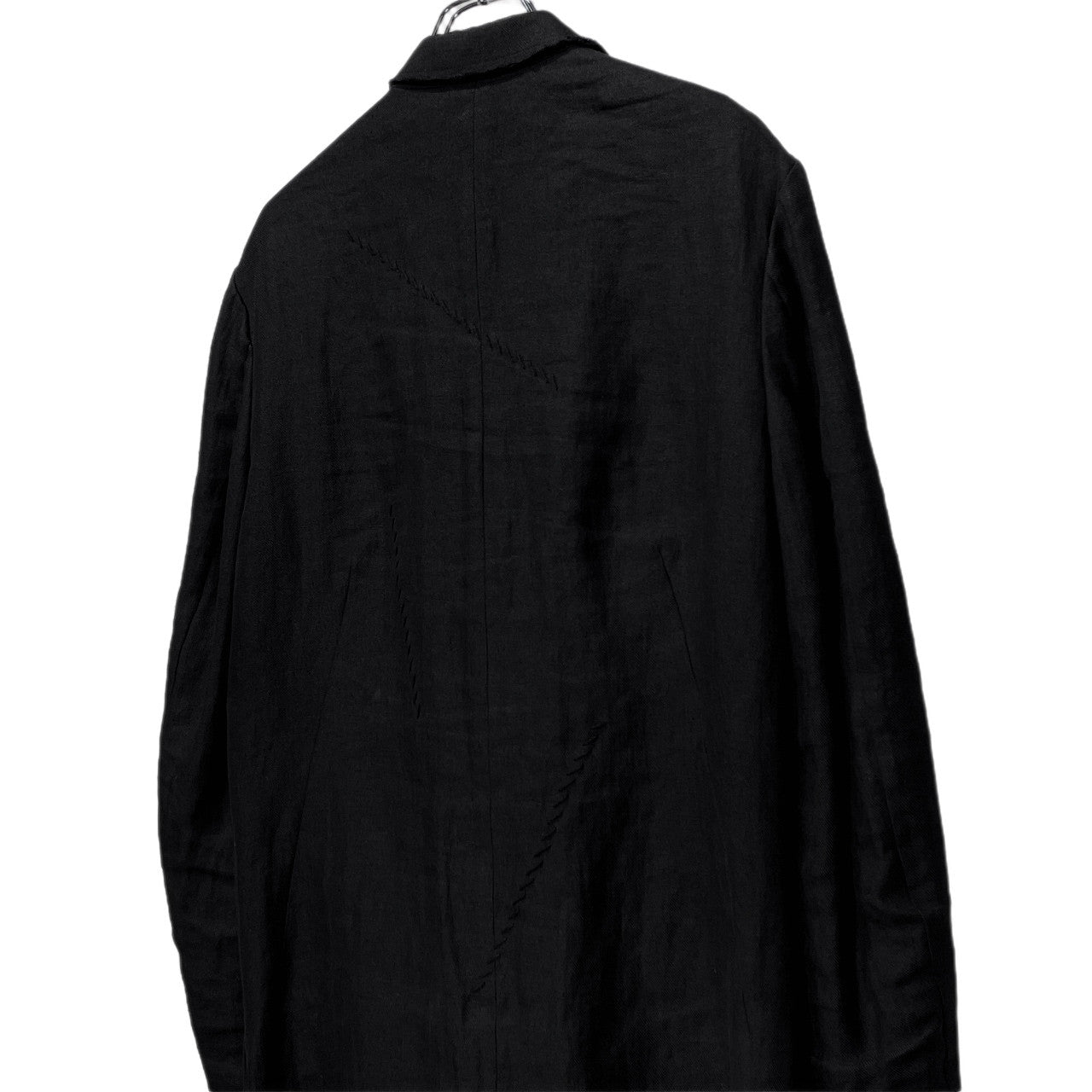 Yohji Yamamoto Pour Homme 22SS 3重レイヤードアシンメトリーカットオフリバーシブルジャケット 3BJ三重裁断 裁ち切り ブルゾン コート アウター HG-J09-800 リネン レーヨン コットン 定価200,200円 ヨウジヤマモトプールオム