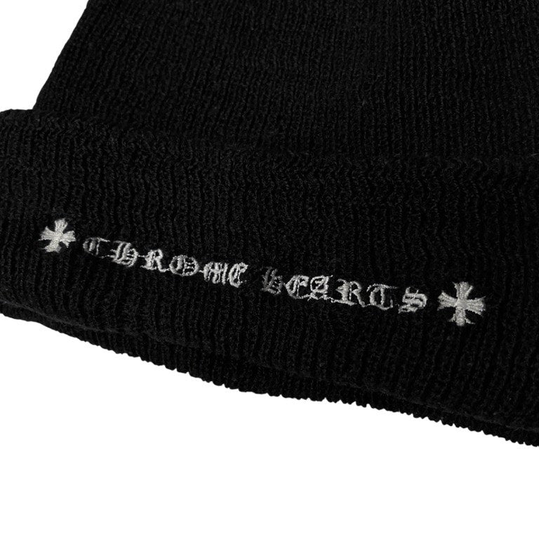 CHROME HEARTS WOOL WATCH CAP CHプラス刺繍ウールニットビーニー キャップ 帽子 ブラック クロムハーツ メンズ レディース ユニセックス