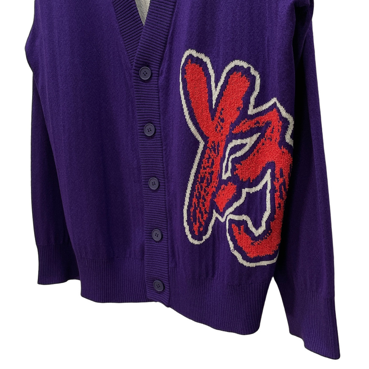 Y-3 LOGO KNIT CARDIGAN ロゴジャカードオーバーサイズニットカーディガン トップス Yohji Yamamoto adidas ワイスリー ヨウジヤマモト アディダス メンズ レディース ユニセックス
