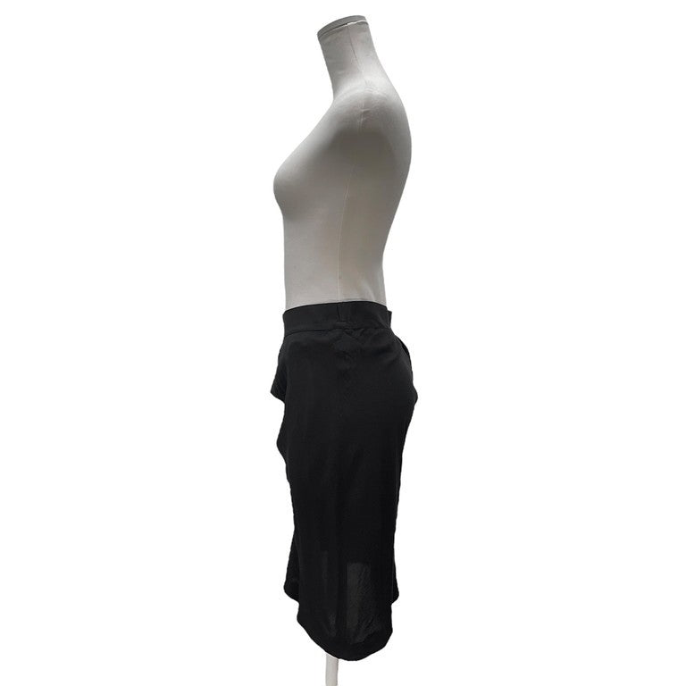 ANN DEMEULEMEESTER 00s レーヨンシフォンサイドアジャスターレイヤードイージースカート ボトムス ウエストゴム アンドゥムルメステール レディース