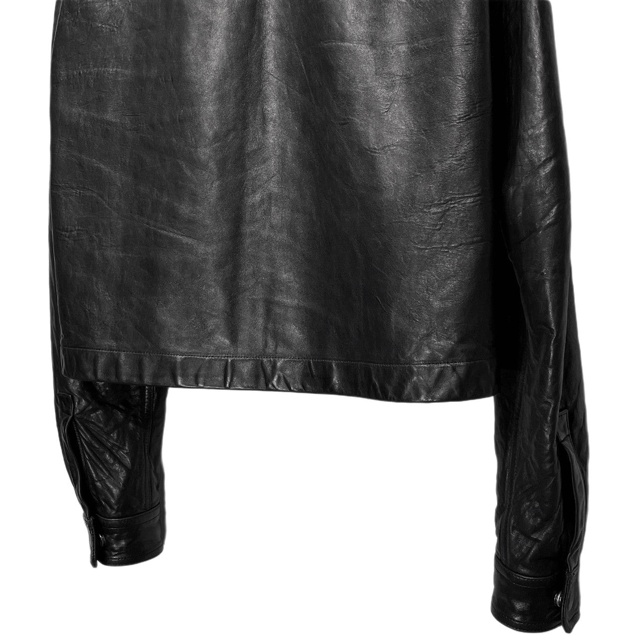 Rick Owens 24AW ALICE STROBE LEATHER LNV ラムレザーフライフロントショートトラッカージャケット ブルゾン コート アウター 定価378,400円 RU02D6743-LNV リックオウエンス メンズ