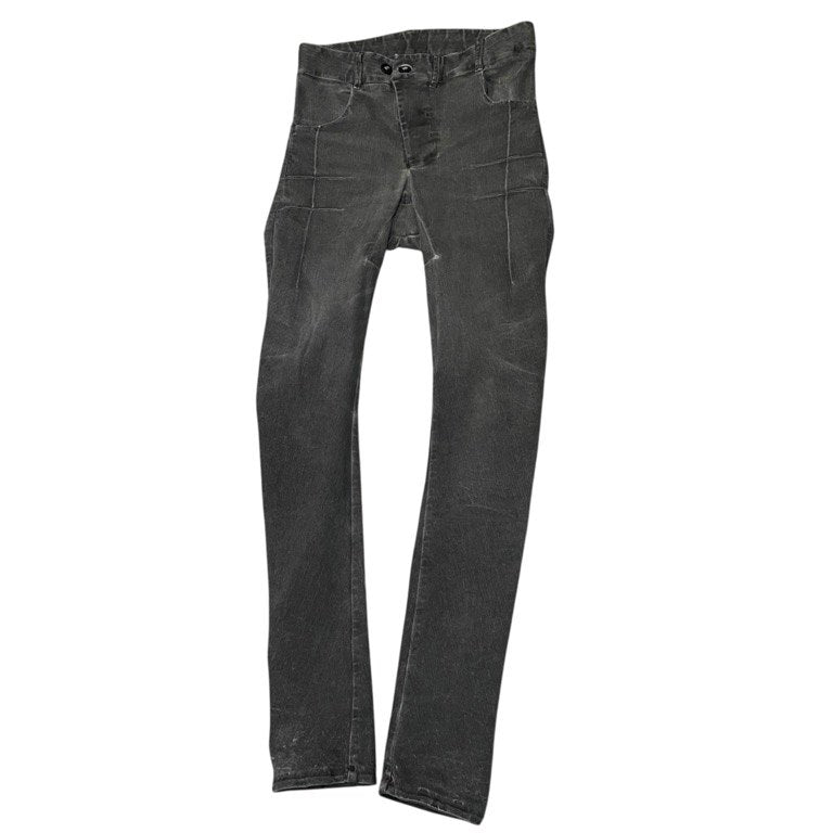 Boris Bidjan Saberi 16AW P13TF RESIN DYED DARK GREY レジンダイタイトフィットパンツ ストレッチスキニージーンズ ボトムス ボリスビジャンサベリ メンズ