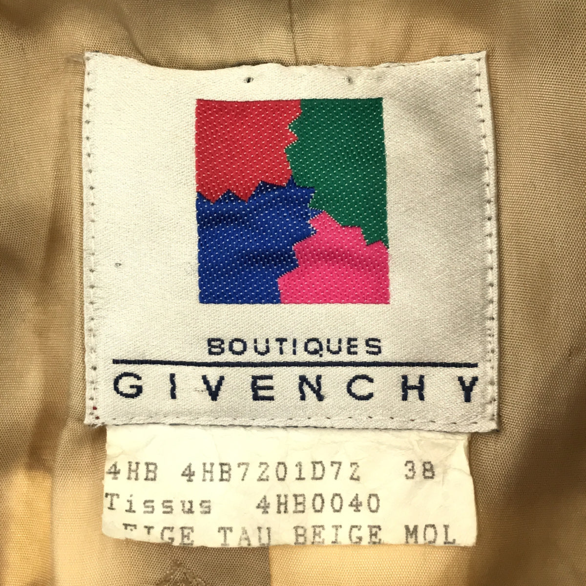 GIVENCHY GIVENCHY ブロックチェックウールコート