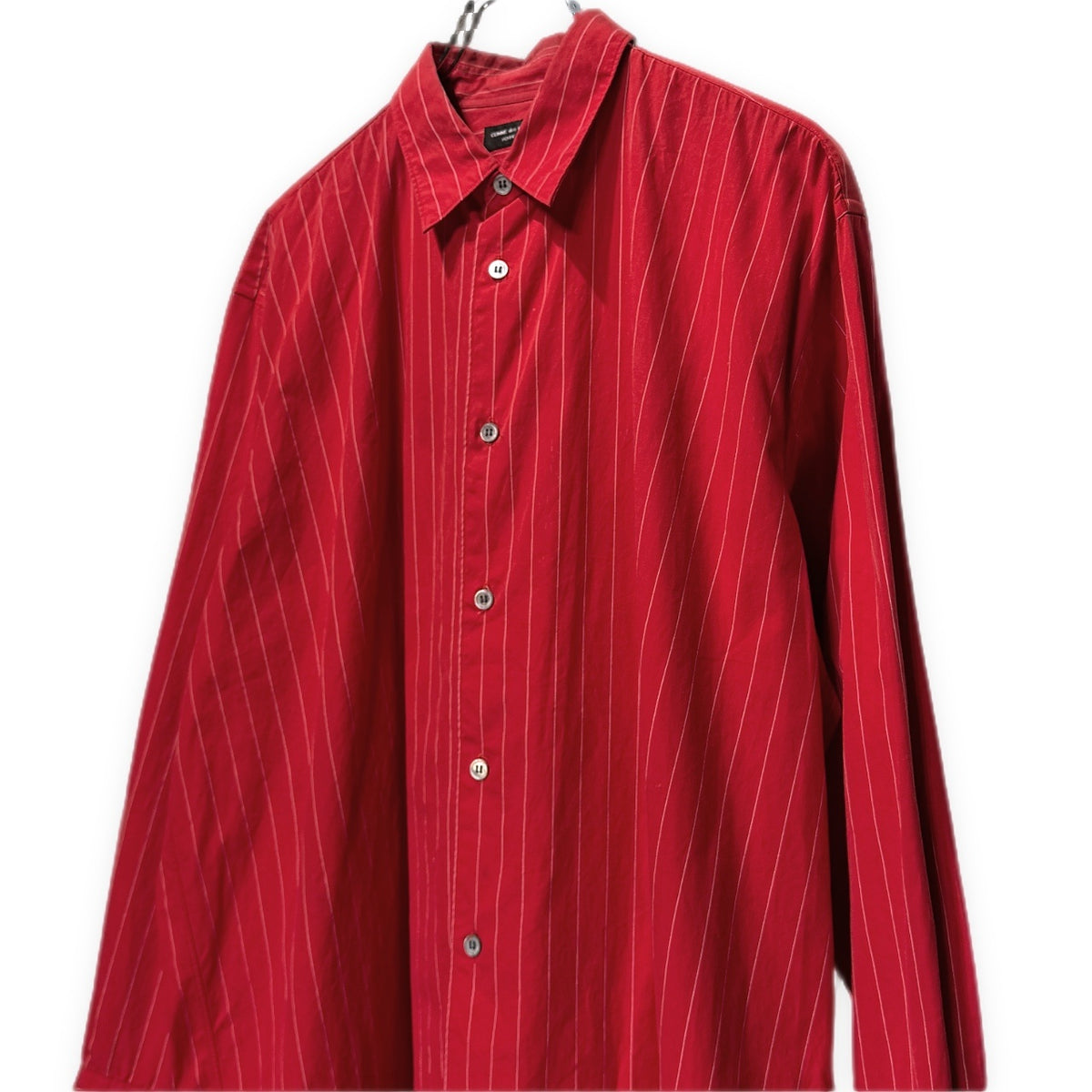 COMME des GARCONS HOMME PLUS コットンブロードストライプボックスシルエットシャツ オーバーサイズ ブラウス トップス Archive 80s 90s コムデギャルソンオムプリュス メンズ