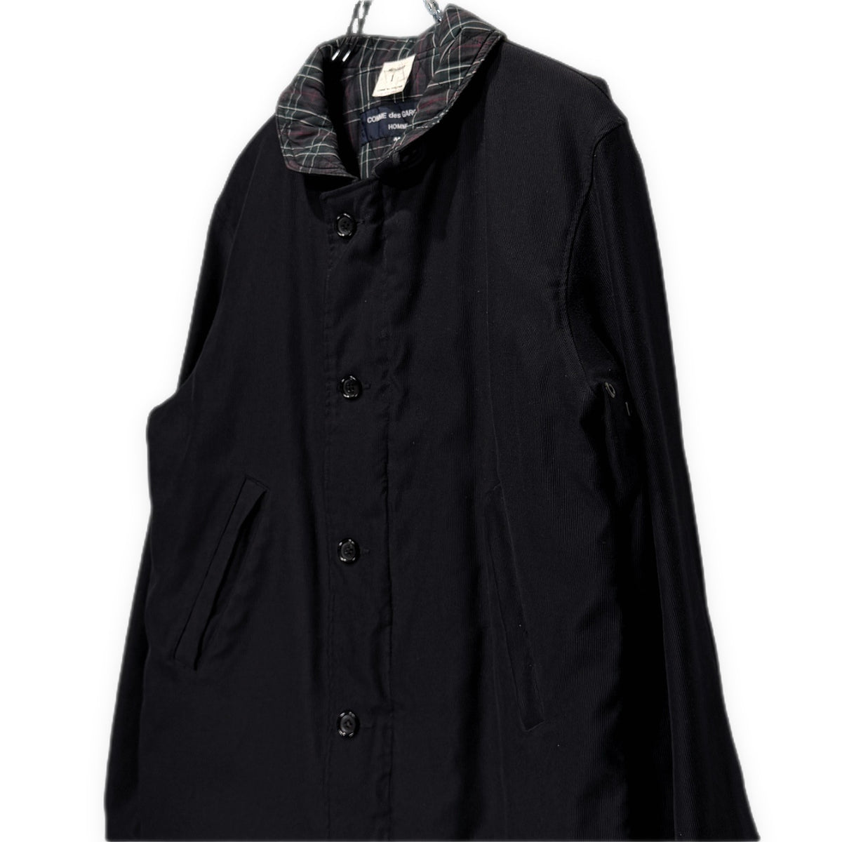 COMME des GARCONS HOMME 裏地チェックキルティング袖リブ中綿ワークジャケット コート ブルゾン アウター Archive SAMPLE コムデギャルソンオム メンズ