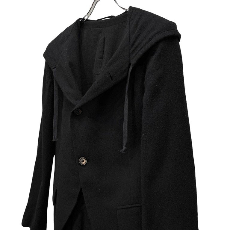ANN DEMEULEMEESTER ウールフランネル3B燕尾フーデッドロングテーラードジャケット ブレザー ブルゾン コート アウター Archive アンドゥムルメステール メンズ