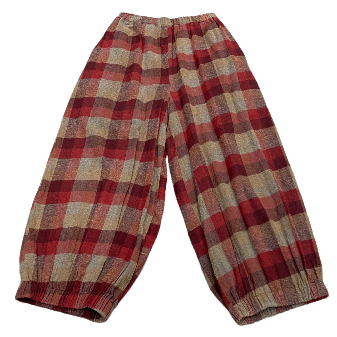 kujaku by Takuma Nishizaka balloon easy pants コットンフランネルチェックバルーンイージーパンツ 定価45,100円 P-623 ボトムス クジャク メンズ レディース ユニセックス