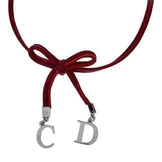 Christian Dior Christian Dior チョーカー CDレザーリボン
