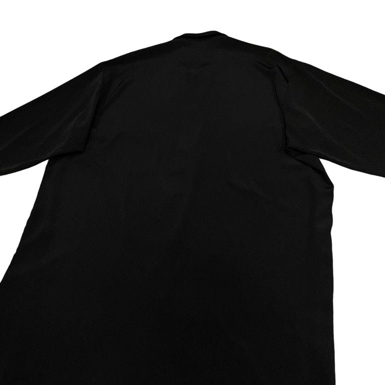Yohji Yamamoto Pour Homme 22SS TA/TUXEDO OPEN COLLAR FRONT PLACKET BLOUSE トリアセテートポリエステルタキシードオープンカラーフロントポケットシャツ A-開襟前立て付きB 定価61,600円 ヨウジヤマモトプールオム メンズ