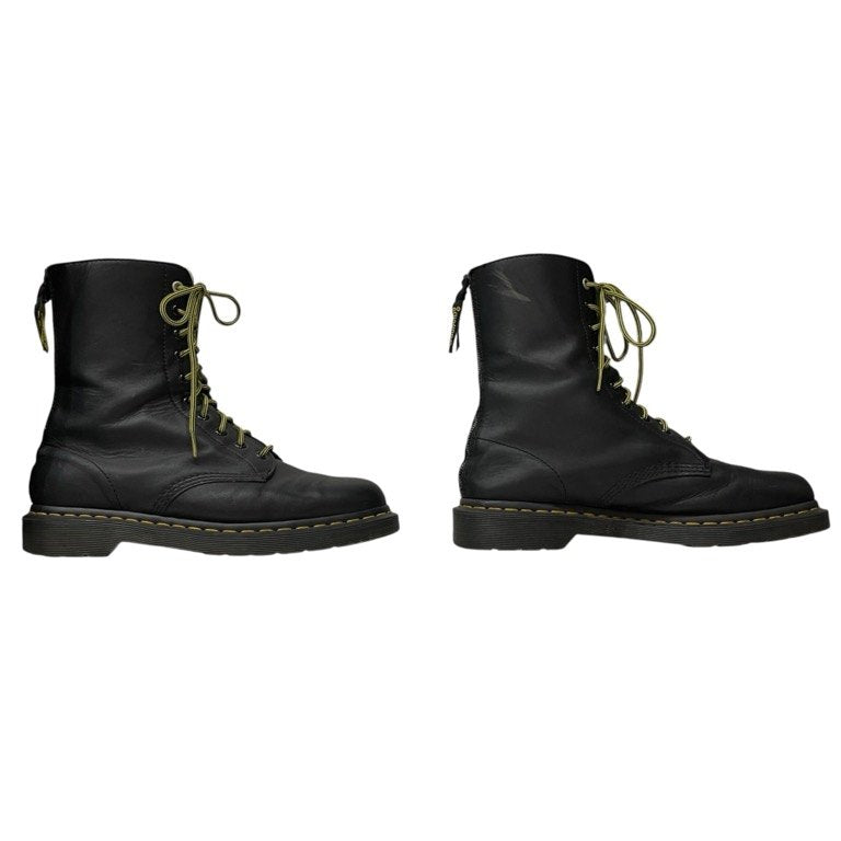 Y's × Dr.Martens 10EYE BOOT ワナマレザー10ホールレースアップバックジップロングブーツ シューズ 靴 クツ 定価63,800円 EU43 UK9 27.5cm Yohji Yamamoto ヨウジヤマモト ワイズ ドクターマーチン メンズ