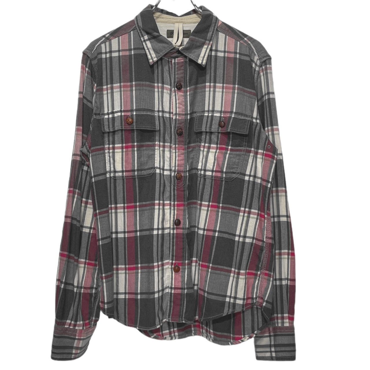 Nigel Cabourn チェックフランネルレザーくるみボタンエルボーパッチシャツ ブラウス トップス ナイジェルケーボン メンズ