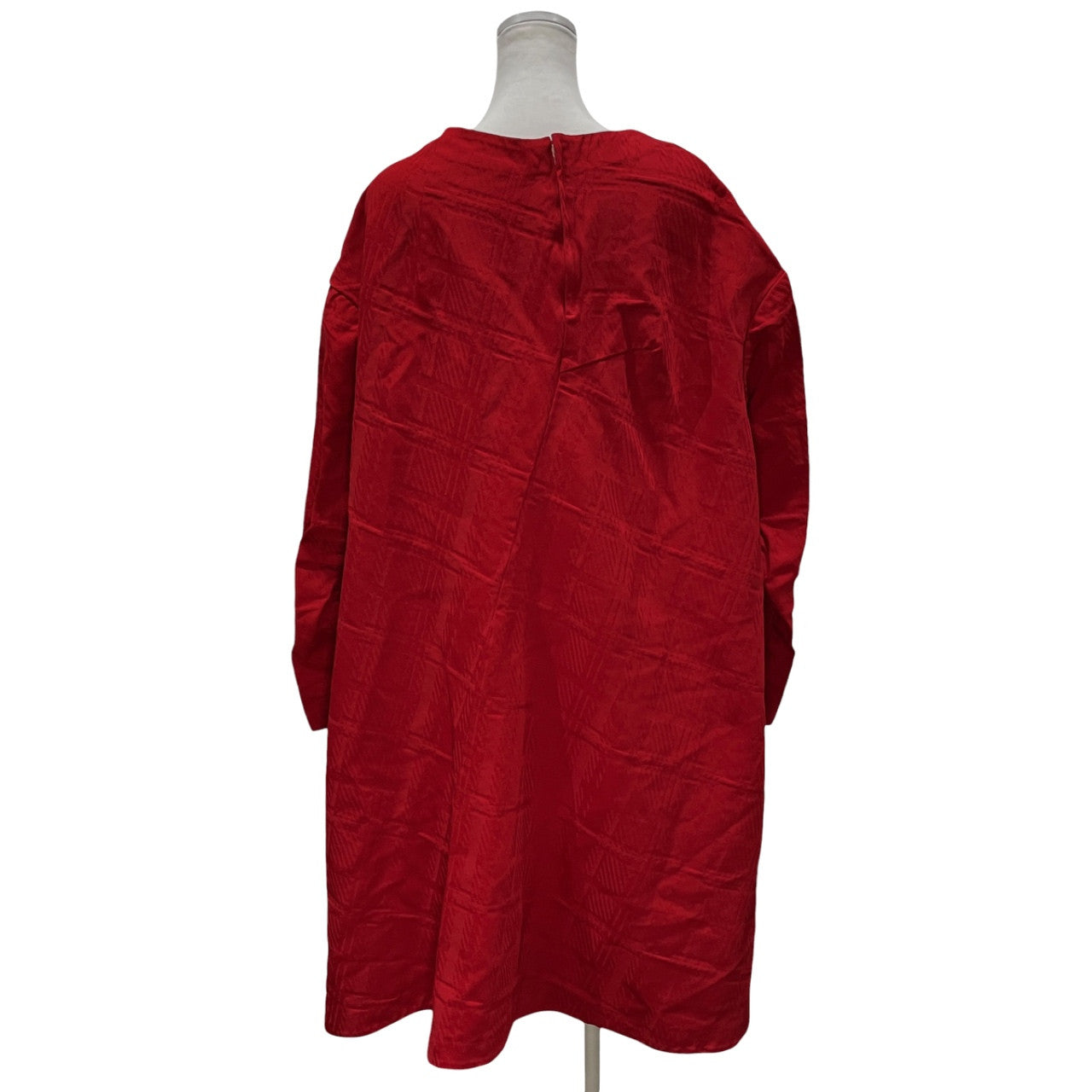 COMME des GARCONS COMME des GARCONS 24AW POLYESTER SHRINK-RESISTANT COLLARLESS HOUNDSTOOTH PATTERN DRESS ポリエステル縮絨千鳥格子柄脱構築変形ノーカラーワンピース ドレス コムコム コムデギャルソン レディース