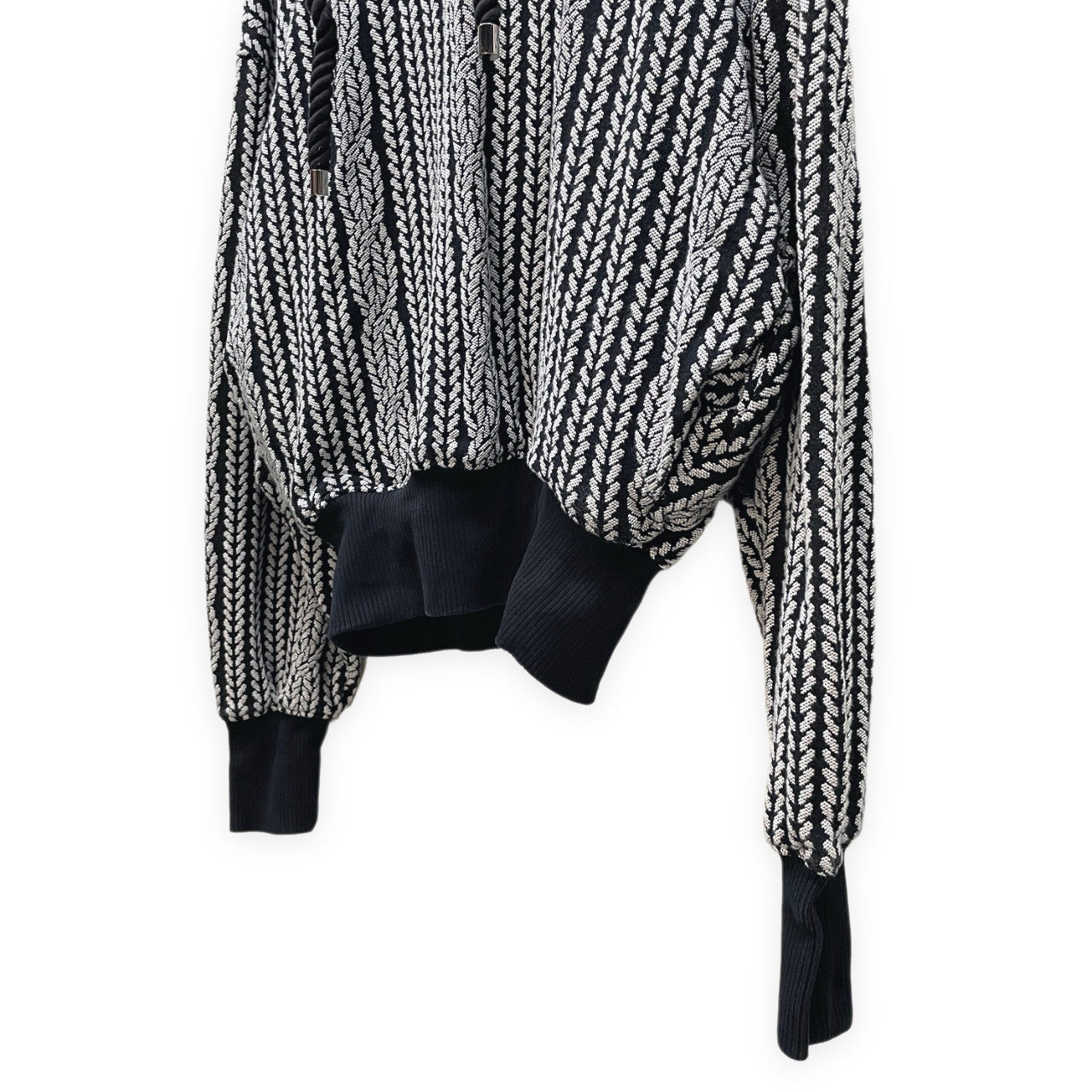 anrealage homme 24AW ROPE KNITTING JACQUARD SWEAT HOODIE ロープ柄ジャカードプルオーバースウェットパーカー フーディ トップス 定価46,200円 アンリアレイジ オム メンズ