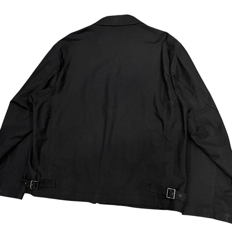 Yohji Yamamoto Pour Homme 23SS A-ONE LAYER SINGLE RIDERS JK コットンギャバジンバックルストラップジップアップシングルライダースジャケット スポーツジャケット ブルゾン Archive ヨウジヤマモトプールオム メンズ