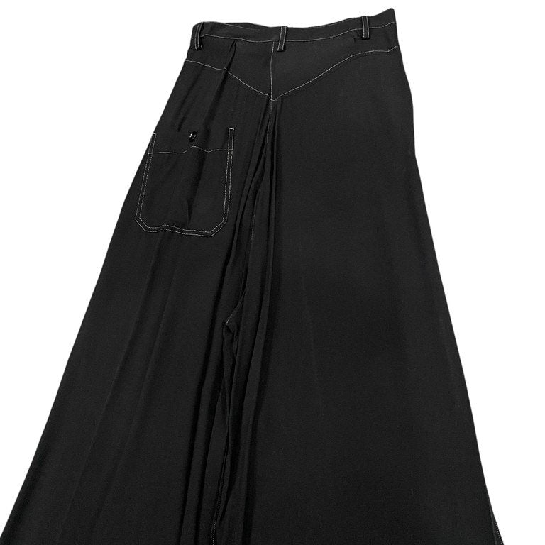 Yohji Yamamoto Femme 13AW レーヨンギャバジンホワイトステッチスカートパンツ Archive ボトムス 刺繍 ヨウジヤマモトファム レディース