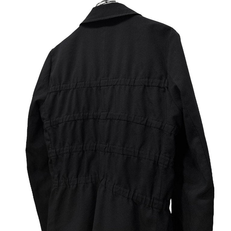 BLACK COMME des GARCONS 15SS テーピングパッカリングポリエステル3Bテーラードジャケット ブルゾン コート アウター ブラック コムデギャルソン メンズ レディース ユニセックス