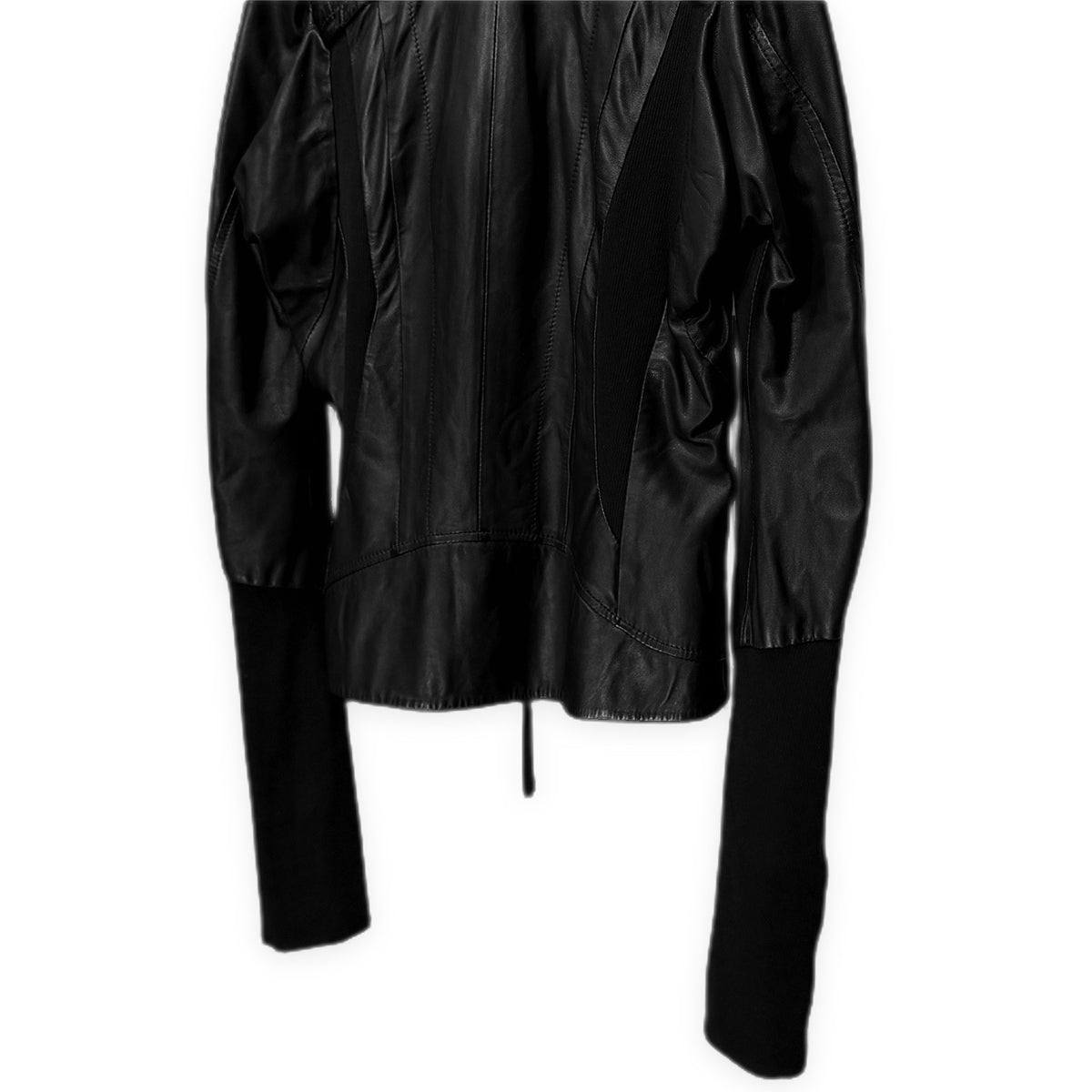 EKAM ラムレザーハイネックジャケット ライダース ダブルジップ ブルゾン コート アウター エカム メンズ