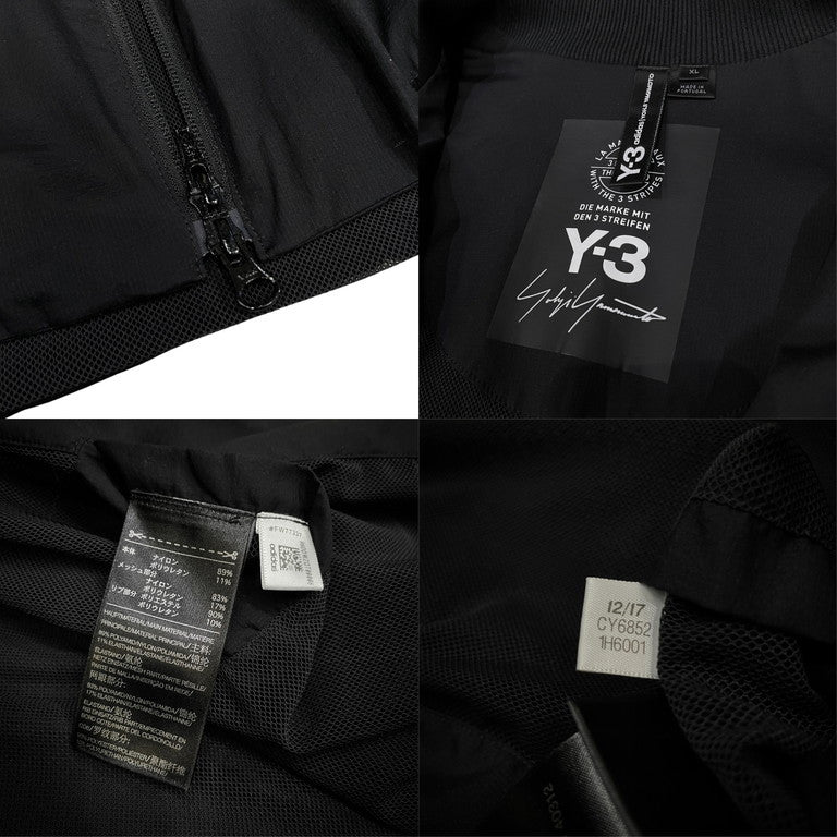 Y-3 M ADIZERO JKT ストレッチナイロンドローストリングスリーストライプバルーントラックジャケット ブルゾン コート アウター 定価73,700円 Yohji Yamamoto adidas ワイスリー ヨウジヤマモト アディダス メンズ レディース