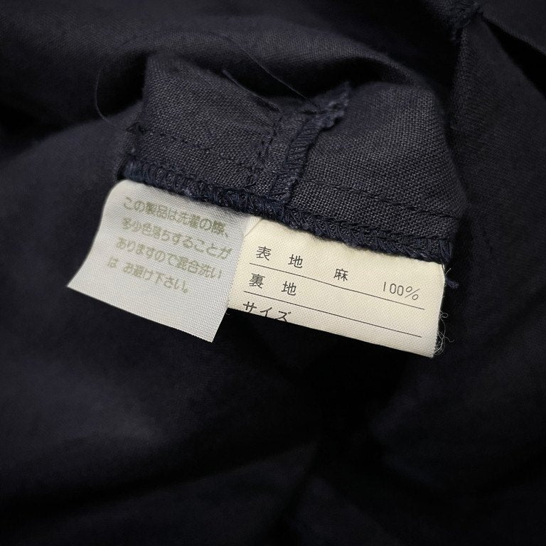 COMME des GARCONS リネンプルオーバーロングスモックワンピース シャツ ブラウス チュニック Archive 70s 初期 トップス コムデギャルソン レディース