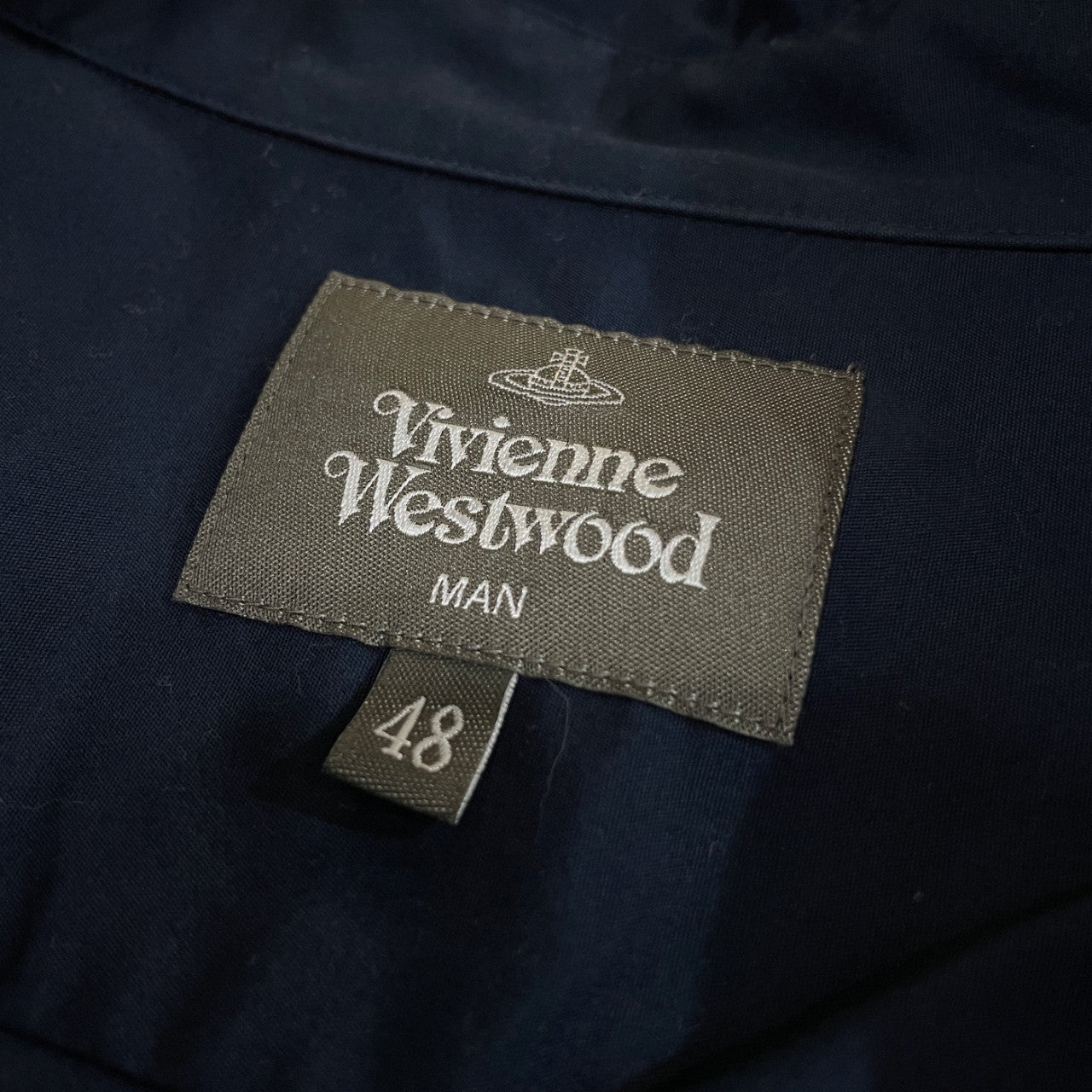 Vivienne Westwood MAN 25AW コットンブロードオーブ刺繍アシンメトリーカラーシャツ ブラウス トップス 長袖 ヴィヴィアンウエストウッド マン メンズ