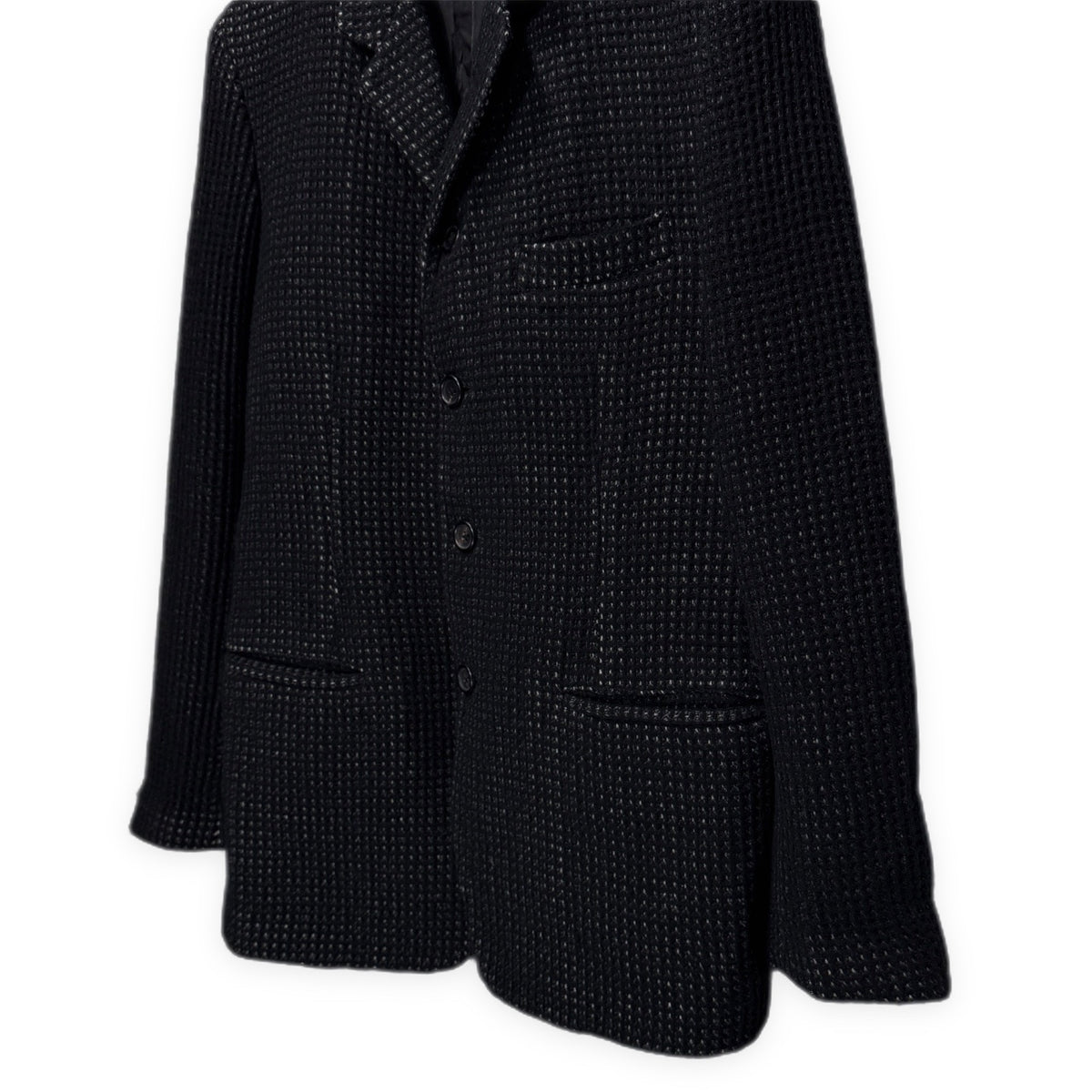 Yohji Yamamoto Pour Homme 97AW ウールワッフル4Bテーラードジャケット Archive 90s 蝋人形期 ブルゾン コート アウター ヨウジヤマモトプールオム メンズ