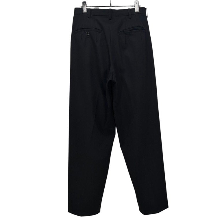 Yohji Yamamoto Pour Homme ウールギャバジン2タックテーパードパンツ スラックス トラウザーズ Archive 80s 90s 丸文字ロゴ 初期 ボトムス ヨウジヤマモトプールオム メンズ