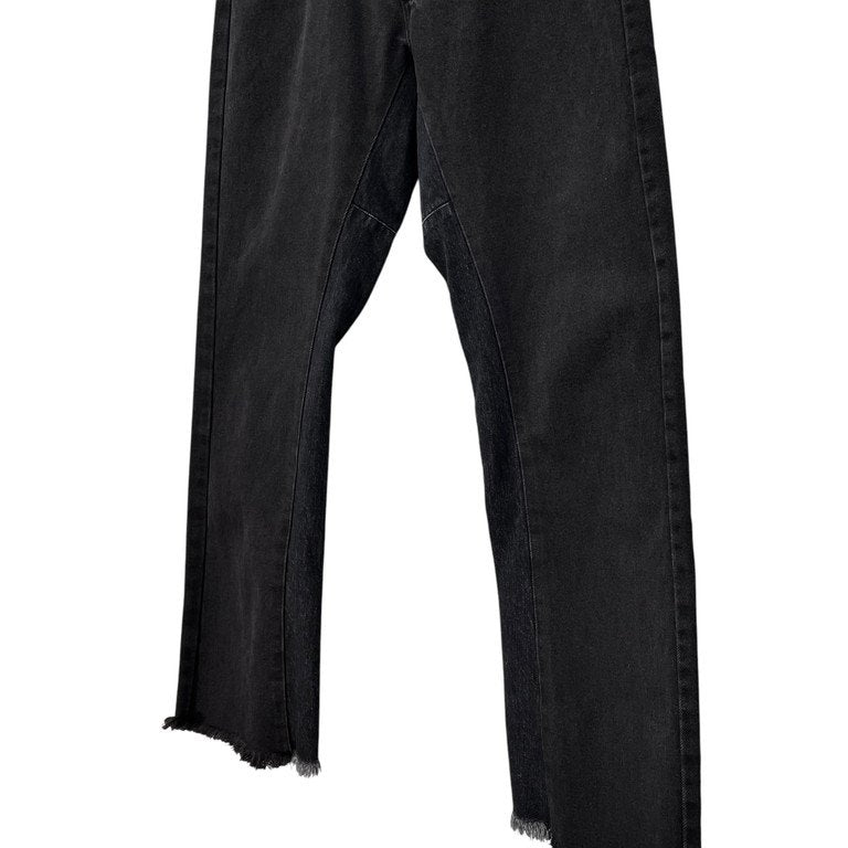 CHANGES 24AW LOOM exclusive REMAKE REGULAR FIT DENIM PANTS VINTAGE LEVI’S JEANS ヴィンテージリーバイス505ブラックデニムリメイク再構築カットオフフリンジパンツ ボトムス