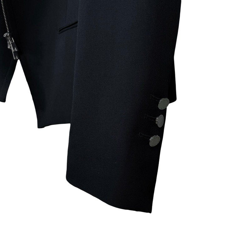 FUMITO GANRYU 25SS Spencer Riders Jk ウールギャバジンスペンサーライダースジャケット ブルゾン コート アウター Fu13-Ja-01 定価74,800円 フミトガンリュウ メンズ