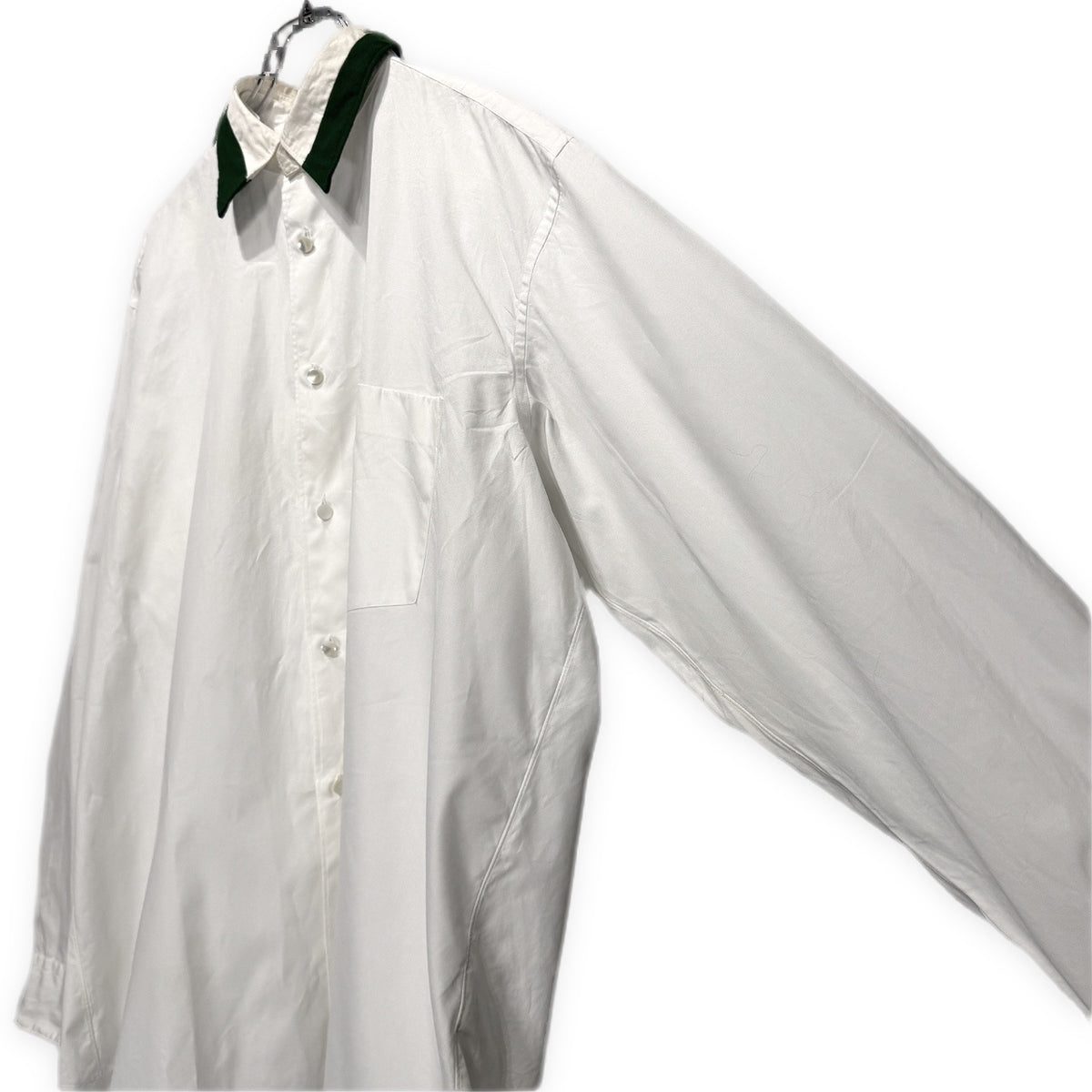COMME des GARCONS HOMME PLUS 89AW ブロードパールボタンデタッチャブルカラーシャツ ブラウス トップス バンドカラー Archive 80s コムデギャルソンオムプリュス メンズ
