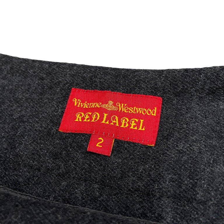 Vivienne Westwood RED LABEL ウールフランネル変形タックミニスカート Archive 90s 00s オリゾンティ パンツ ボトムス ヴィヴィアンウエストウッド レッドレーベル レディース